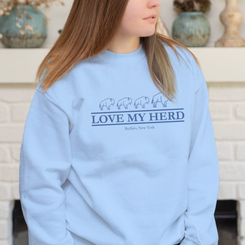 My Herd wave wash crewneck modeled