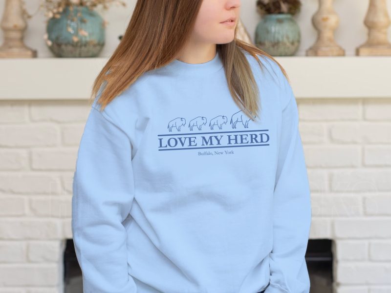 My Herd wave wash crewneck modeled